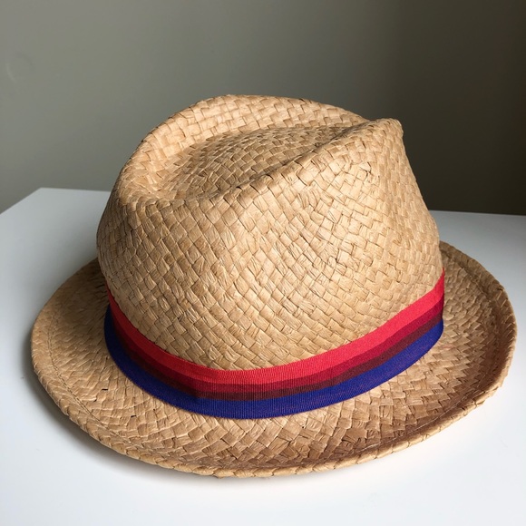 3/$30💚Smart Set tan paper straw fedora hat womens - Picture 3 of 9